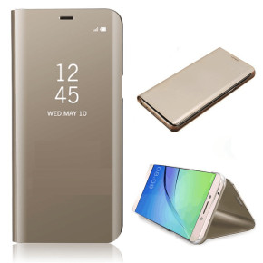 Калъф тефтер огледален CLEAR VIEW за Samsung Galaxy Note 9 N960F златист 
